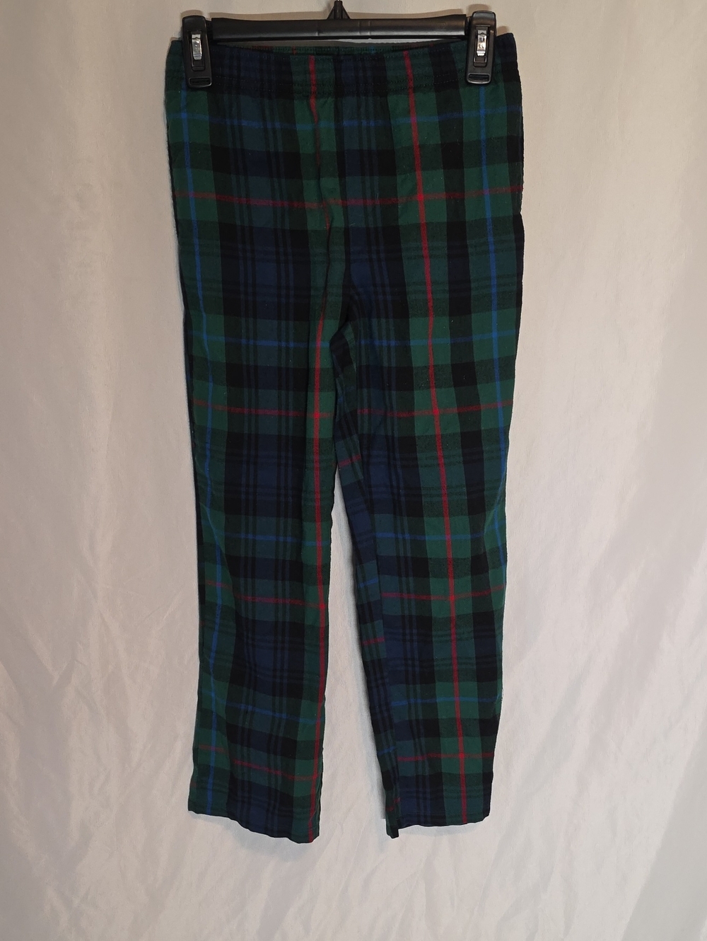 Old Navy Boys Plaid Pajama Pants Size Large Green Navy Flannel Style